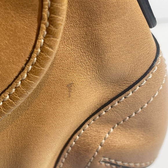 Coach Tan Leather Shoulder Bag with Silver Accents - Picture 11 of 12